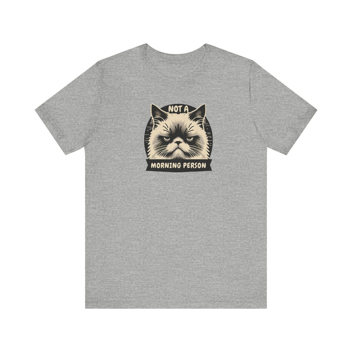 Printify T-Shirt Athletic Heather / S Not a Morning Person? Join the Grumpy Cat Club with this Graphic Tee