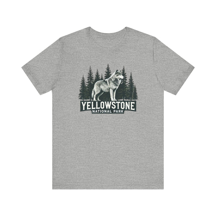 Printify T-Shirt Athletic Heather / XS Yellowstone National Park Unisex Jersey Short Sleeve Tee Camping Tshirt Hiking Explore