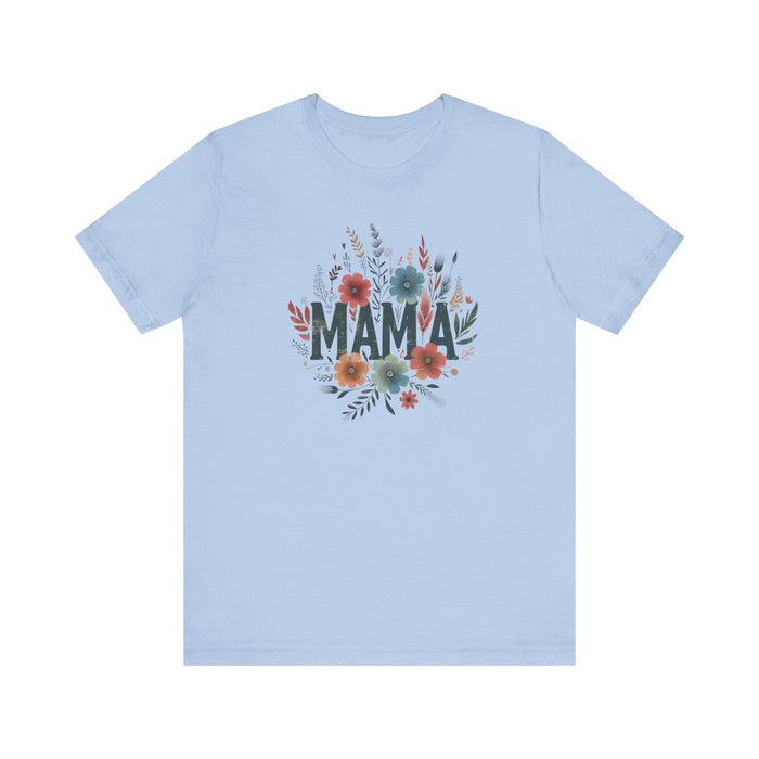 Printify T-Shirt Baby Blue / S Boho Wildflower Mama: Embrace Nature in Style with our Comfy Tee!