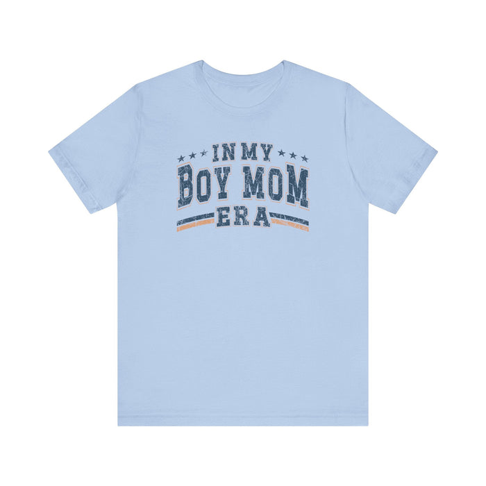 Printify T-Shirt Baby Blue / S In My Boy Mom Era Tee – Comfortable & Stylish Womens Short Sleeve Crewneck Cotton T-Shirt Mom Gift, Mothers Day Gift