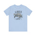 Printify T-Shirt Baby Blue / S Living With The Turtle Lake Life Jersey Short Sleeve Tee - Soft Cotton Classic Nature Great Gift, Husband Gift, Wife Gift Fishing Shirt