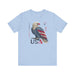 Printify T-Shirt Baby Blue / S PATRIOTIC USA Made in America 1776 Unisex Jersey Short Sleeve Tee 4th of July, Labor Day, Memorial Day