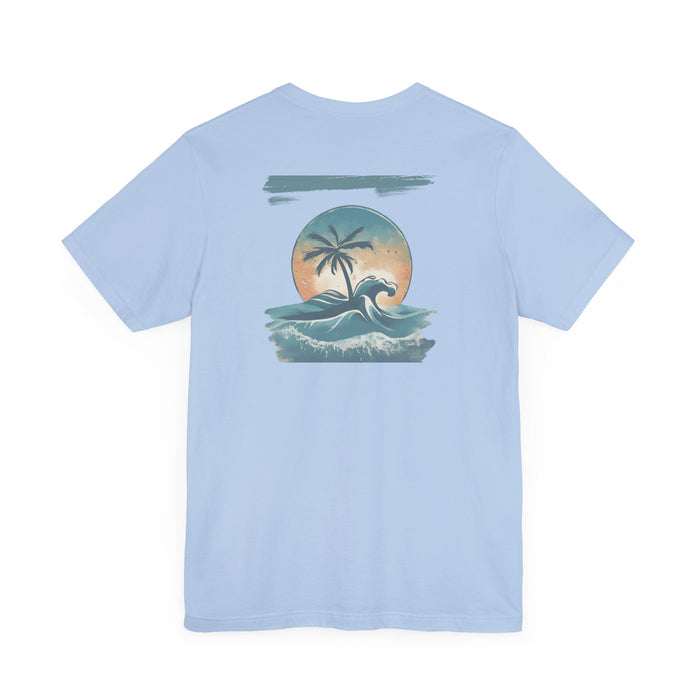 Printify T-Shirt Baby Blue / S Tropical Oasis Paradise Tee - Perfect Gift! Boyfriend Gift, Girlfriend Gift, Husband Gift, Wife Gift, Beach Shirt, Vacation Tshirt