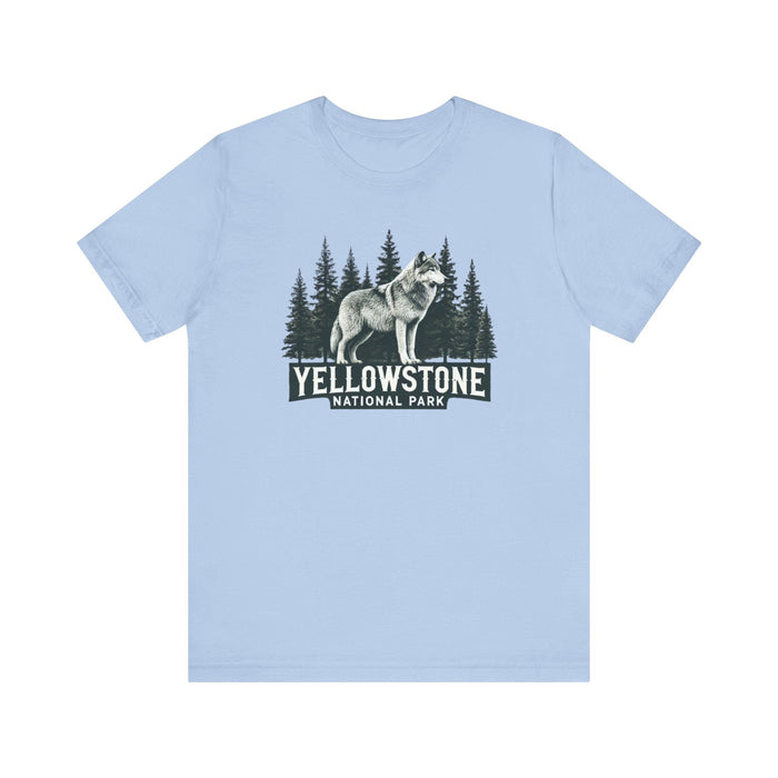 Printify T-Shirt Baby Blue / XS Yellowstone National Park Unisex Jersey Short Sleeve Tee Camping Tshirt Hiking Explore