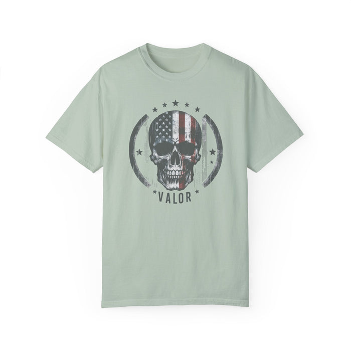 Printify T-Shirt Bay / S Valor Skull T-Shirt  Unleash Your Inner Warrior with Bold Style