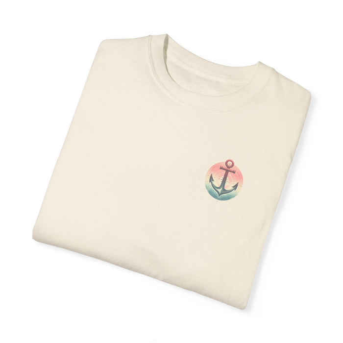 Printify T-Shirt Beautiful Nautical Coastal Anchor T-Shirt | Comfort Colors 1717 Wife Gift, Daughter Gift, Sister Gift, Girlfriend Gift, Beach Shirt