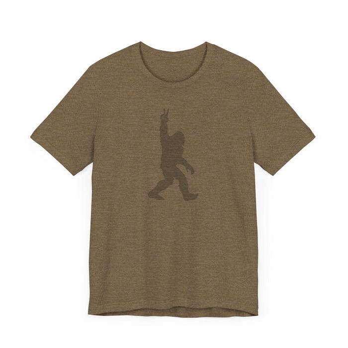 Printify T-Shirt Bigfoot on the Loose Tee: Unleash Your Inner Adventurer! Mens Gift, Mountain Tshirt, Camping Adventure, Womens Gift