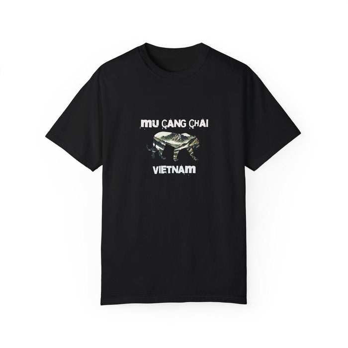 Printify T-Shirt Black / S Mu Cang Chai, Vietnam T-Shirt Comfortable Travel & Outdoor Adventure Tee