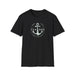 Printify T-Shirt Black / S Stylish Nautical Seaside Anchor Tee | Unisex Soft-Style Comfort Shirt Great Gift, Husband Gift, Boyfriend Gift, Boat shirt