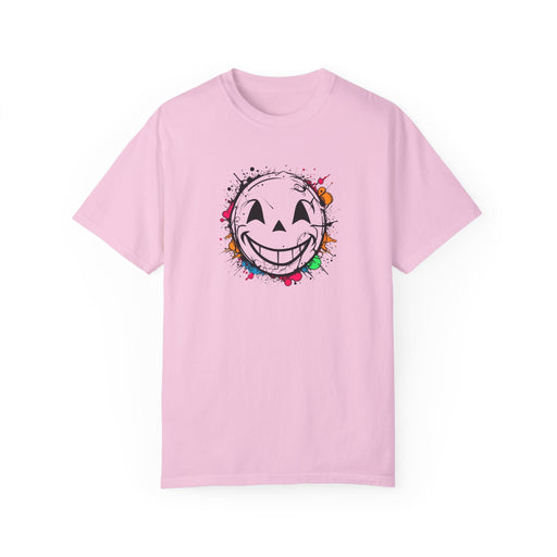 Printify T-Shirt Blossom / S Graffiti Style Smiley Face Unisex Garment-Dyed T-Shirt Comfort Colors Great Gift Idea Stylish and Trending