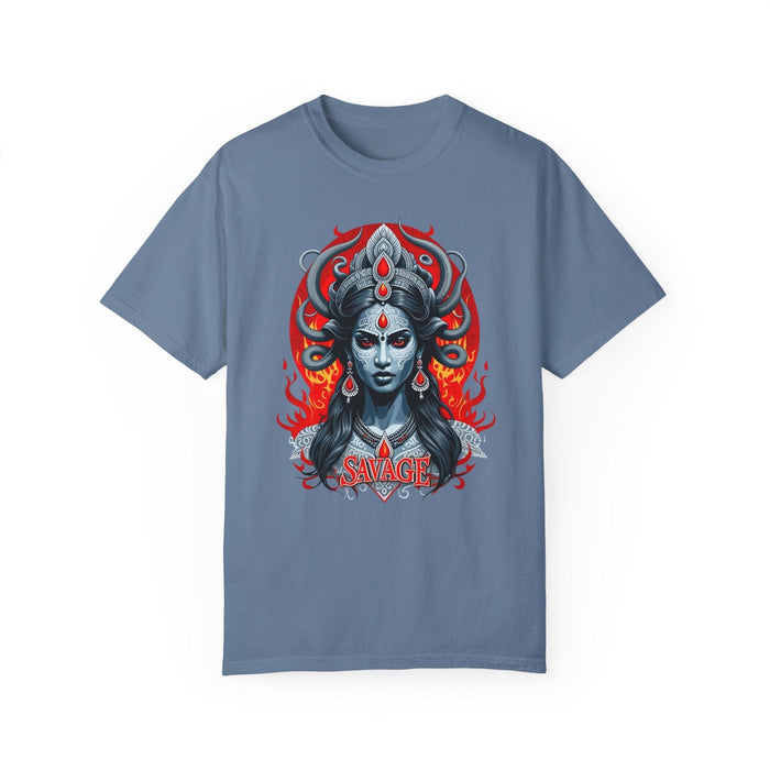 Printify T-Shirt Blue Jean / S Kali the Destroyer Hindu Goddess SAVAGE Unisex Garment-Dyed T-Shirt Comfort Colors Great Gift Idea Stylish and Trending