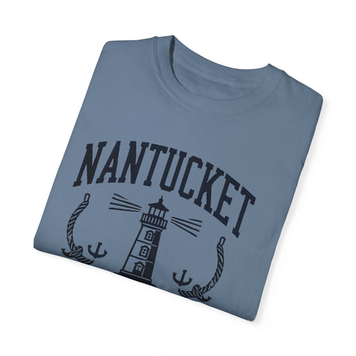 Printify T-Shirt Blue Jean / S Nantucket Massachusetts Graphic T-Shirt  Coastal-Inspired Casual Tee