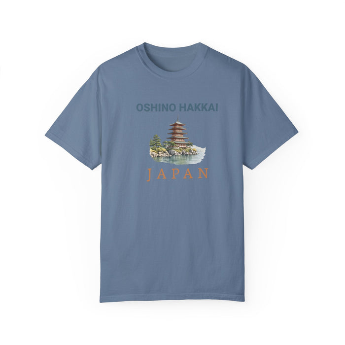 Printify T-Shirt Blue Jean / S Oshino Hakkai, Japan T-Shirt Unisex Travel & Adventure Shirt for Outdoor Explorers