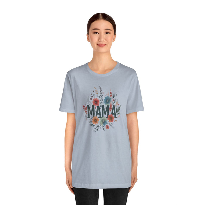 Printify T-Shirt Boho Wildflower Mama: Embrace Nature in Style with our Comfy Tee!