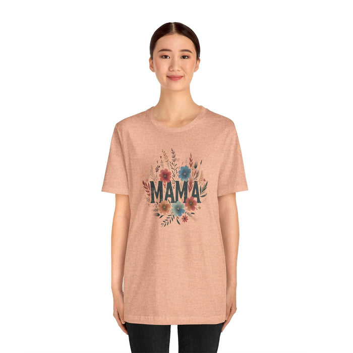 Printify T-Shirt Boho Wildflower Mama: Embrace Nature in Style with our Comfy Tee!