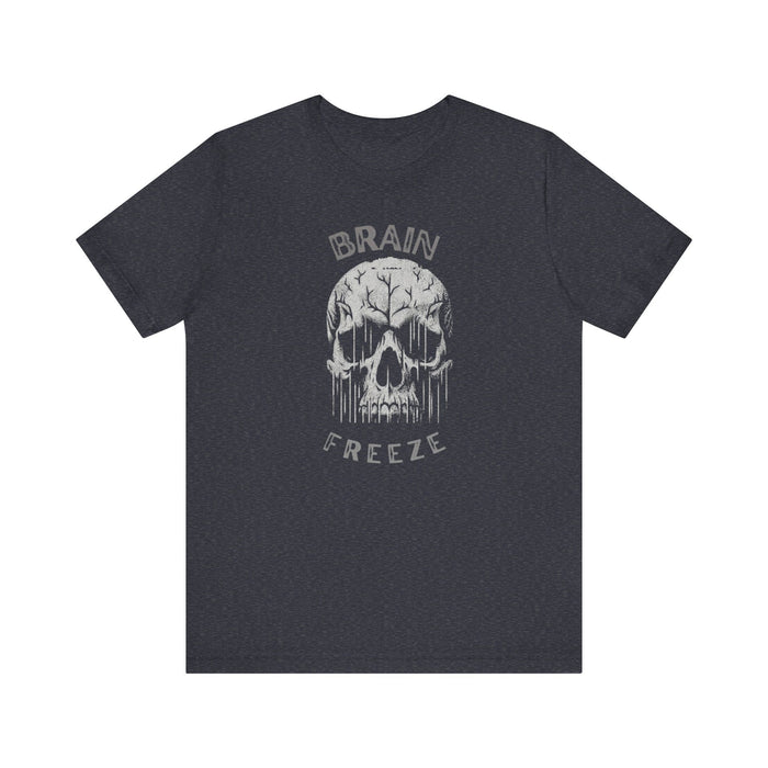 Printify T-Shirt Brain Freeze Skull Tee: Great Style for Every Occasion! Great Gift Idea, Skull Tshirt, Brother Gift, Dad Gift, Husband Gift, Son Gift