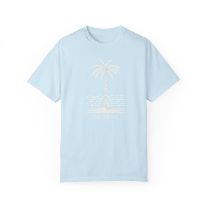 Printify T-Shirt Chambray / S Daydreaming Under The Palms Comfort Colors 1717 Tee Beach Shirt, Great Gift, Sister Gift, Wife Gift, Mom Gift, Mothers Day Gift Unisex