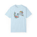 Printify T-Shirt Chambray / S Floral Love in Vibrant Blooms Unisex Garment-Dyed T-shirt