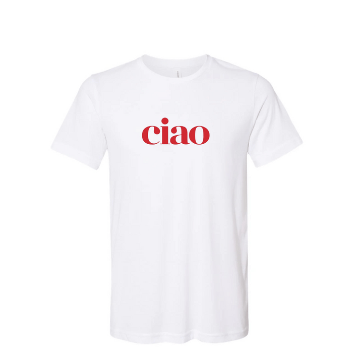 Printify T-Shirt Ciao T-Shirt Italian Style Unisex Fashion Tee Italy Fashion Ciao Shirt