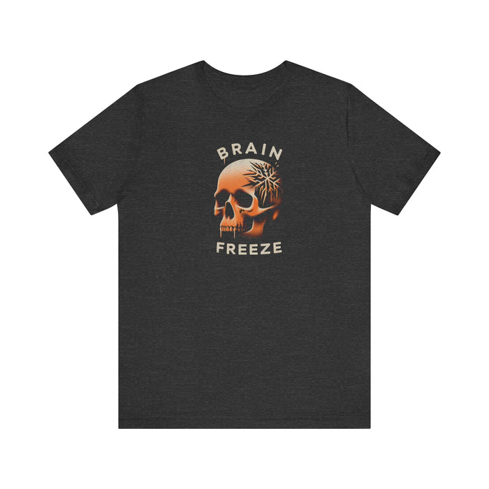 Printify T-Shirt Dark Grey Heather / S Brain Freeze Skull Tee: Unleash Your Style and Comfort with a Stylish Graphic Tshirt