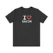 Printify T-Shirt Dark Grey Heather / S I love Bacon Join The Bacon Crew! Dive into Fun with Our Classic Tee! Bacon Lovers!