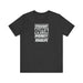 Printify T-Shirt Dark Grey Heather / S Straight Outta Money #DADLIFE - Embrace the Chaos in Style! Short Sleeve Crewneck Tshirt A little humor as a dads gift