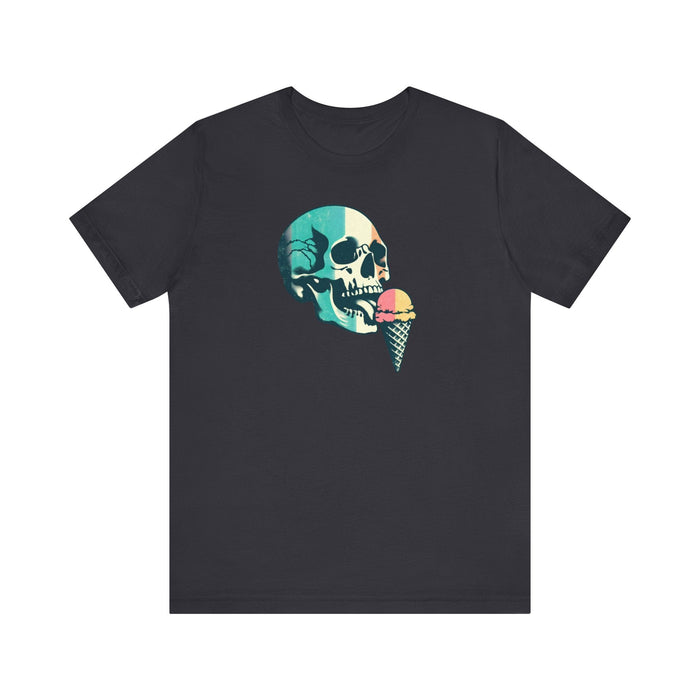 Printify T-Shirt Dark Grey / S Skull Tee: Embrace Cool Comfort and Style with This Crewneck Tshirt Makes a Great Gift