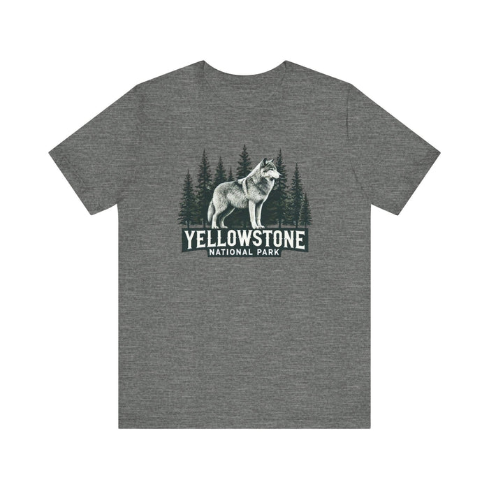 Printify T-Shirt Deep Heather / XS Yellowstone National Park Unisex Jersey Short Sleeve Tee Camping Tshirt Hiking Explore