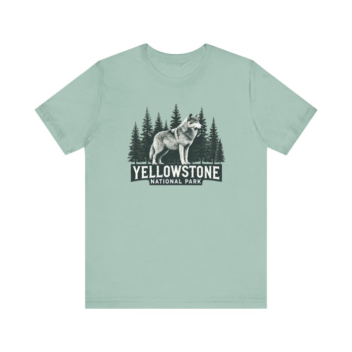 Printify T-Shirt Dusty Blue / XS Yellowstone National Park Unisex Jersey Short Sleeve Tee Camping Tshirt Hiking Explore