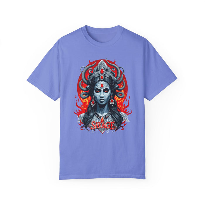 Printify T-Shirt Flo Blue / S Kali the Destroyer Hindu Goddess SAVAGE Unisex Garment-Dyed T-Shirt Comfort Colors Great Gift Idea Stylish and Trending