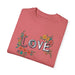 Printify T-Shirt Floral Love in Vibrant Blooms Unisex Garment-Dyed T-shirt