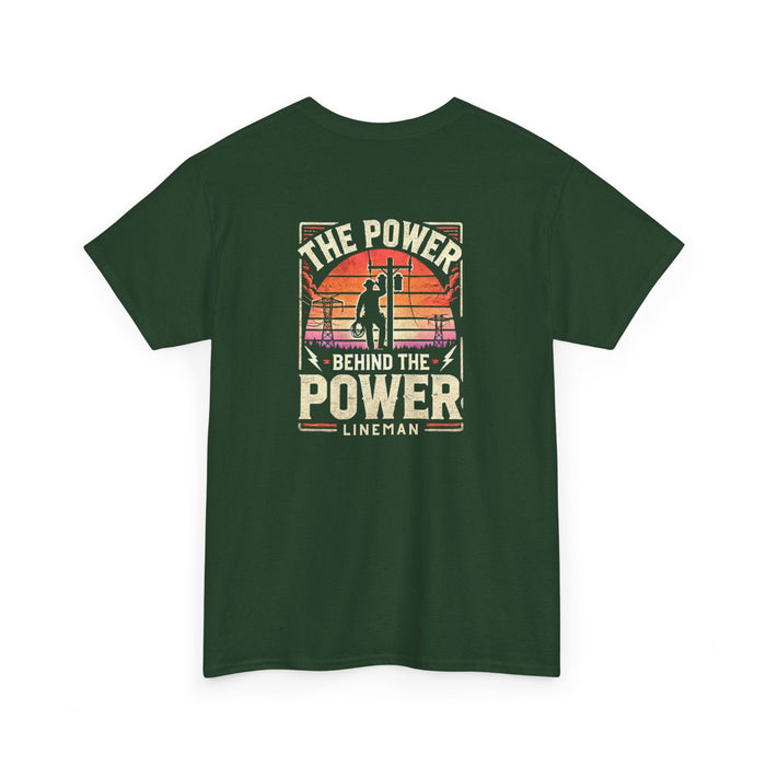 Printify T-Shirt Forest Green / S Lineman Graphic Unisex Heavy Cotton Tee | Great Gift for Linemen