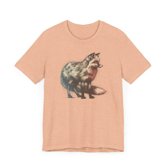 Printify T-Shirt Fox of Many Hues Artistic Twist for the Nature Lovers Unisex Jersey Short Sleeve Tee Great Gift, Womens Gift, Husband Gift, Camping Tshirt