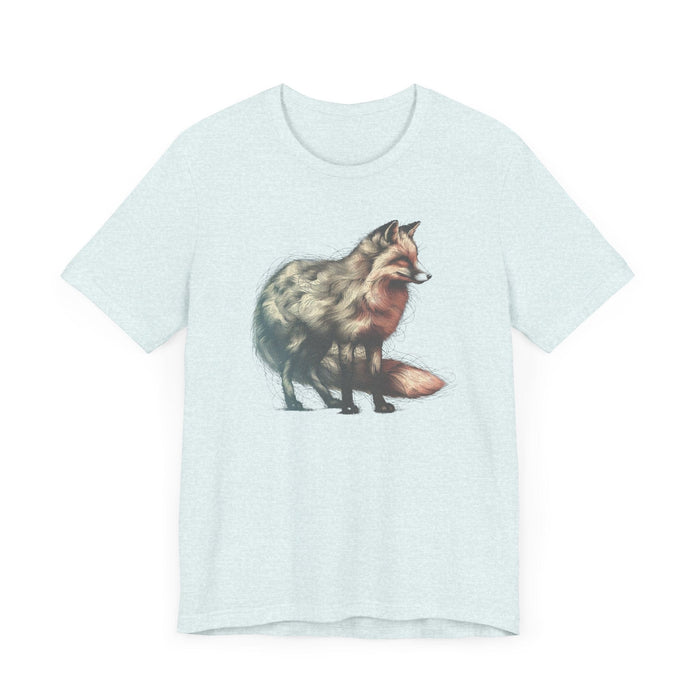 Printify T-Shirt Fox of Many Hues Artistic Twist for the Nature Lovers Unisex Jersey Short Sleeve Tee Great Gift, Womens Gift, Husband Gift, Camping Tshirt