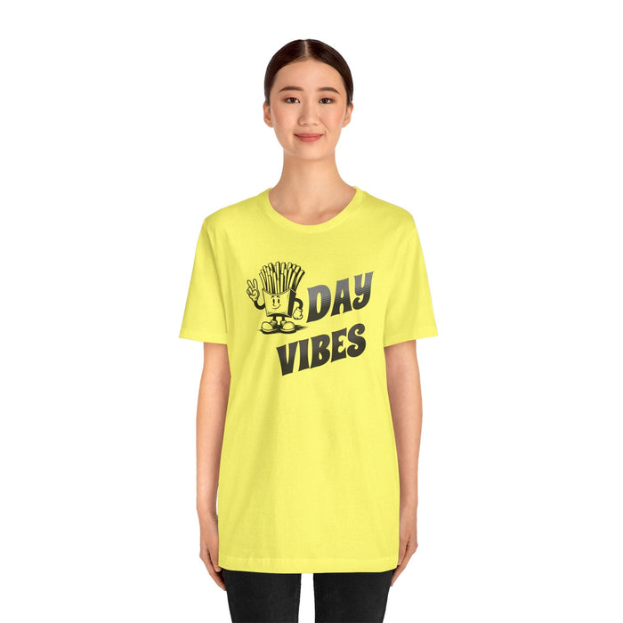 Printify T-Shirt Funny Fryday Vibes Tee - Hilarious French Fry Humor Shirt for Casual Fridays! Funny Tshirt Makes a great gift