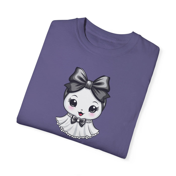 Printify T-Shirt Ghostly Glam: A Hauntingly Stylish Tee Comfort Colors Halloween Tshirt Great Gift Idea Womens Gift Cotton Tee