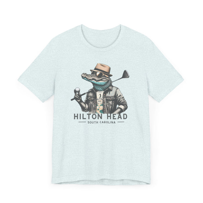 Printify T-Shirt Golf With the Gators Hilton Head South Carolina Graphic Tee Great Gift Idea