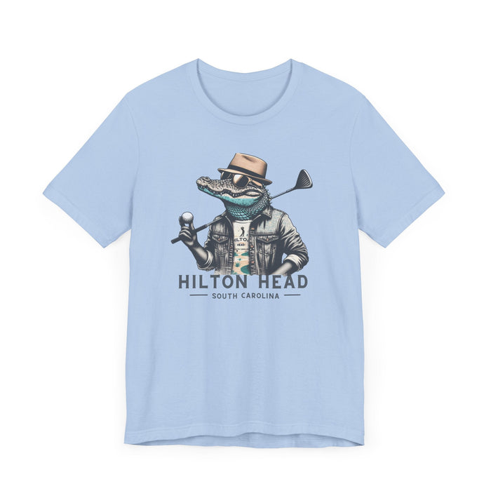 Printify T-Shirt Golf With the Gators Hilton Head South Carolina Graphic Tee Great Gift Idea