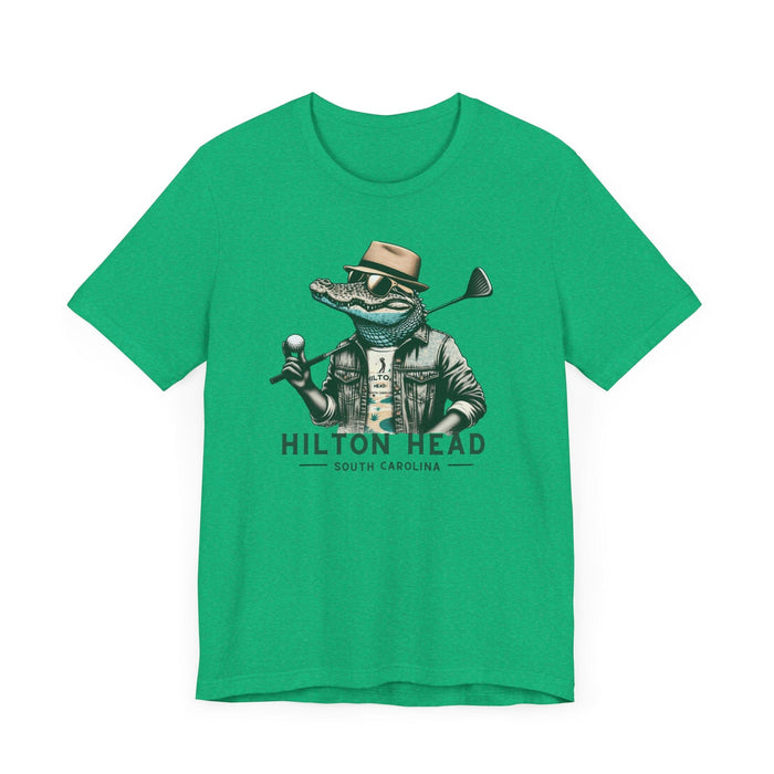 Printify T-Shirt Golf With the Gators Hilton Head South Carolina Graphic Tee Great Gift Idea