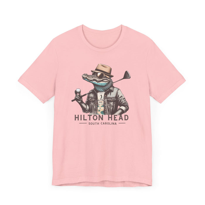 Printify T-Shirt Golf With the Gators Hilton Head South Carolina Graphic Tee Great Gift Idea