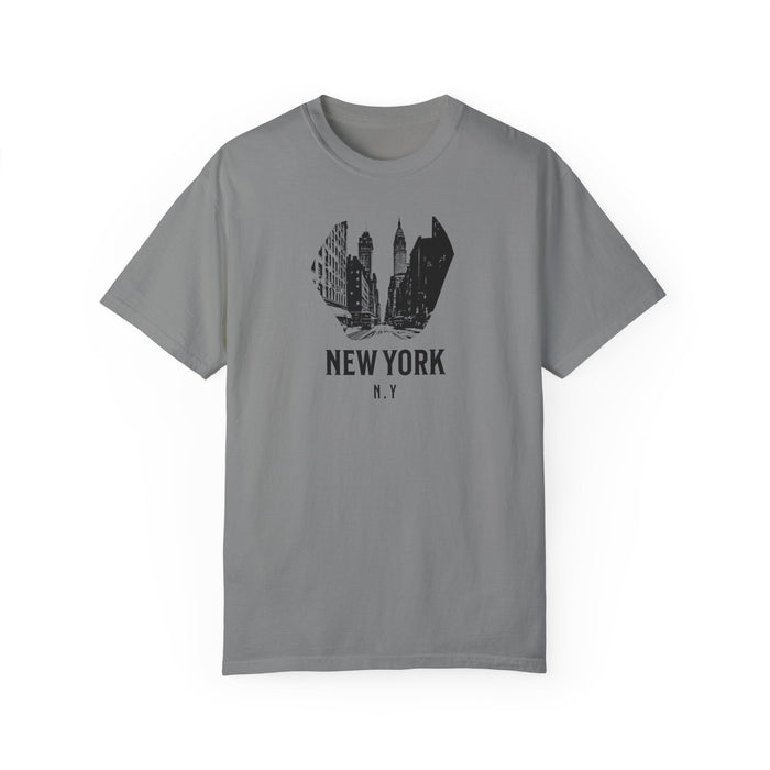 Printify T-Shirt Granite / S New York City, N.Y. T-Shirt Comfortable Casual Travel & Outdoor Adventure Shirt