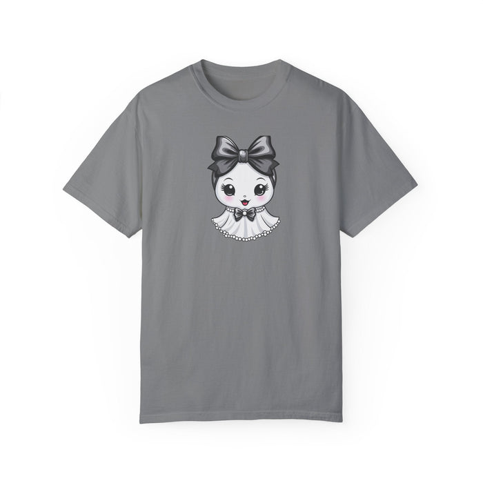 Printify T-Shirt Grey / S Ghostly Glam: A Hauntingly Stylish Tee Comfort Colors Halloween Tshirt Great Gift Idea Womens Gift Cotton Tee