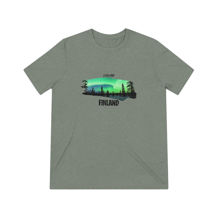 Printify T-Shirt Grey TriBlend / S Lapland Finland Northern Lights T-Shirt  Beauty of the Aurora Borealis