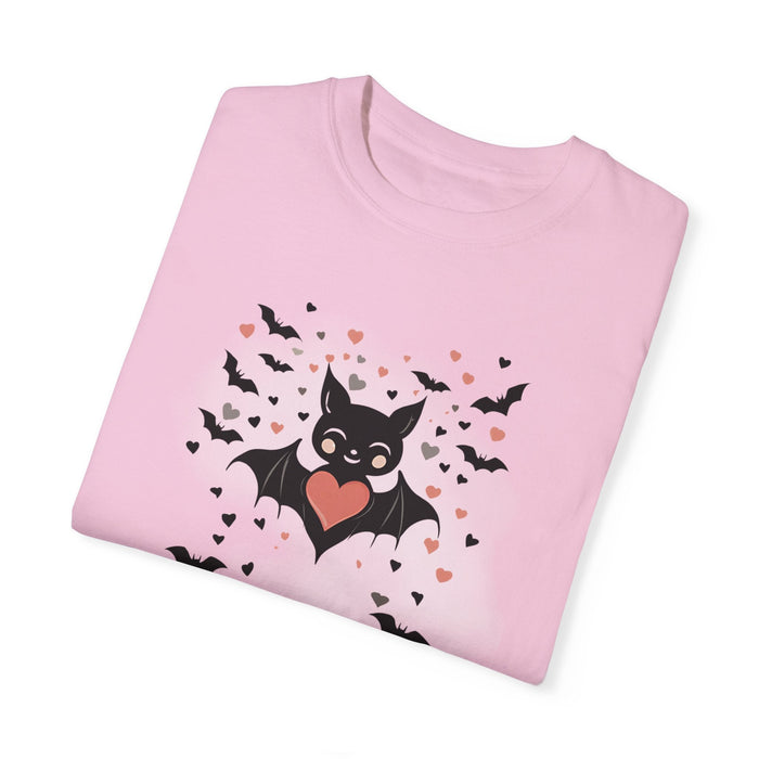 Printify T-Shirt Happy Halloween Bat Vibes Comfort Colors 1717 Garment-Dyed T-Shirt Halloween Tshirt Womens Gift Mens Gift Holiday Gift