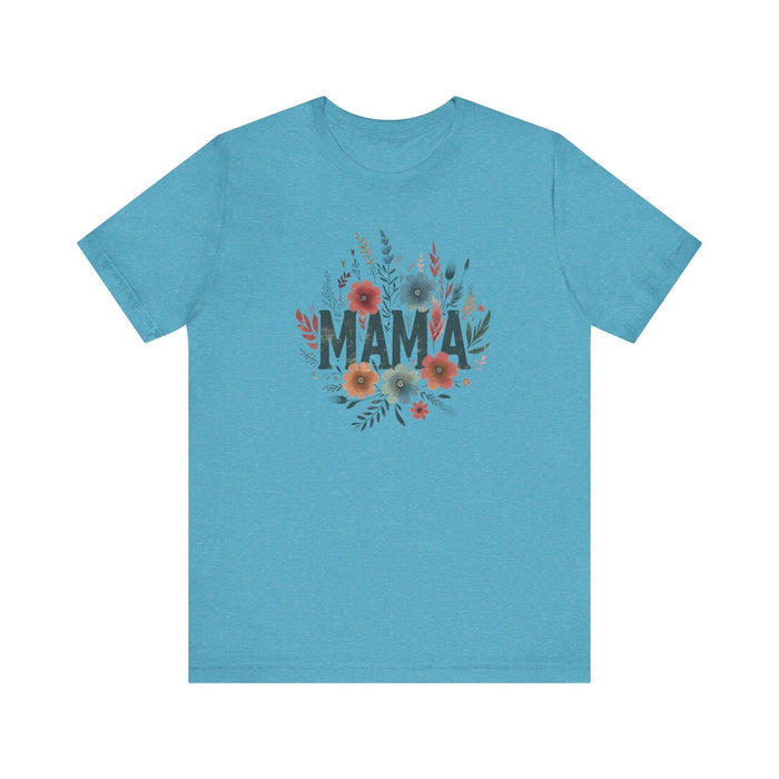 Printify T-Shirt Heather Aqua / S Boho Wildflower Mama: Embrace Nature in Style with our Comfy Tee!