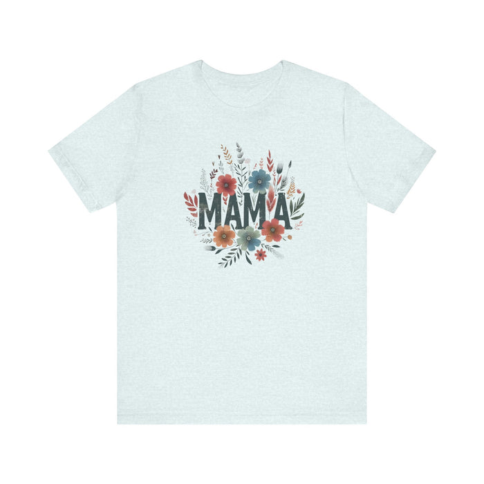 Printify T-Shirt Heather Ice Blue / S Boho Wildflower Mama: Embrace Nature in Style with our Comfy Tee!