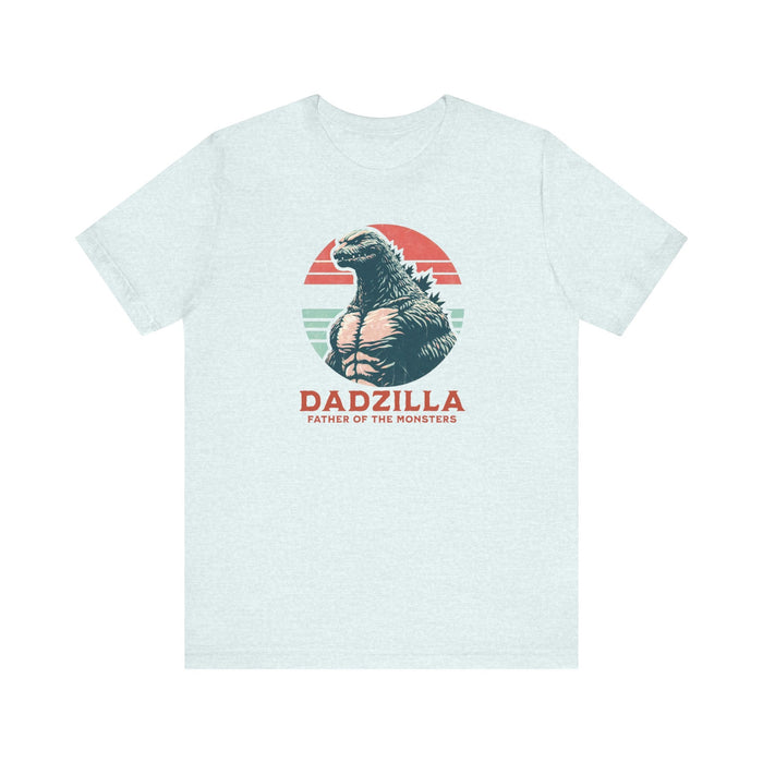 Printify T-Shirt Heather Ice Blue / S Dadzilla Tee: Unleash the Legend! Father of The Monsters Great Gift Idea, Dad Gift, Fathers Day Gift, PAPA Gift, Brother Gift, Husband Gift