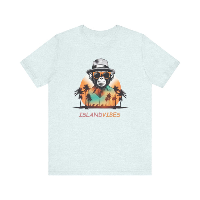 Printify T-Shirt Heather Ice Blue / S Island Monkey Business: Unisex Tee for Tropical Vibes! Great Gift