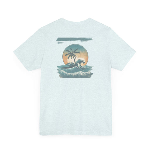 Printify T-Shirt Heather Ice Blue / S Tropical Oasis Paradise Tee - Perfect Gift! Boyfriend Gift, Girlfriend Gift, Husband Gift, Wife Gift, Beach Shirt, Vacation Tshirt