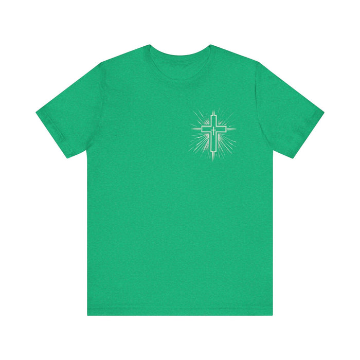 Printify T-Shirt Heather Kelly / S Classic Unisex Jersey Tee with Cross on the Chest: Comfortable & Stylish Tshirt